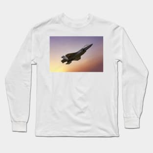 F35 Lightning at Sunset Long Sleeve T-Shirt